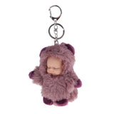 Maxbell Cute Sleeping Baby Doll Key Chain Keyring Bags Car Charm Pendant Dark Purple - Aladdin Shoppers