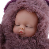 Maxbell Cute Sleeping Baby Doll Key Chain Keyring Bags Car Charm Pendant Dark Purple - Aladdin Shoppers