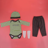 Maxbell Cute Striped Clothes Suit Green for 22-23inch Reborn Doll Outfit Accessory - Aladdin Shoppers