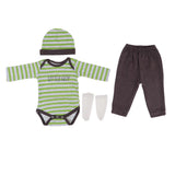 Maxbell Cute Striped Clothes Suit Green for 22-23inch Reborn Doll Outfit Accessory - Aladdin Shoppers