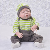 Maxbell Cute Striped Clothes Suit Green for 22-23inch Reborn Doll Outfit Accessory - Aladdin Shoppers