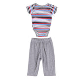 Maxbell Cute Striped Top & Gray Pants Suit for 20inch Reborn Doll Clothes Accessory - Aladdin Shoppers