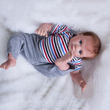 Maxbell Cute Striped Top & Gray Pants Suit for 20inch Reborn Doll Clothes Accessory - Aladdin Shoppers