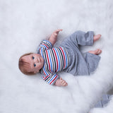 Maxbell Cute Striped Top & Gray Pants Suit for 20inch Reborn Doll Clothes Accessory - Aladdin Shoppers