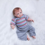 Maxbell Cute Striped Top & Gray Pants Suit for 20inch Reborn Doll Clothes Accessory - Aladdin Shoppers