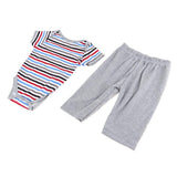 Maxbell Cute Striped Top & Gray Pants Suit for 20inch Reborn Doll Clothes Accessory - Aladdin Shoppers