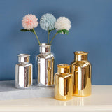 Maxbell Decorative Ceramic Vase Flower Display Tabletop Home Office Decor Gold S - Aladdin Shoppers