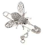 Maxbell Delicate Women Rhinestone Insect Bee Brooch PinS Clothing Decor Silver - Aladdin Shoppers
