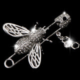 Maxbell Delicate Women Rhinestone Insect Bee Brooch PinS Clothing Decor Silver - Aladdin Shoppers