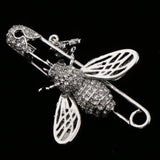 Maxbell Delicate Women Rhinestone Insect Bee Brooch PinS Clothing Decor Silver - Aladdin Shoppers