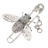 Maxbell Delicate Women Rhinestone Insect Bee Brooch PinS Clothing Decor Silver - Aladdin Shoppers