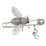 Maxbell Delicate Women Rhinestone Insect Bee Brooch PinS Clothing Decor Silver - Aladdin Shoppers