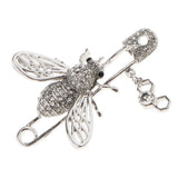 Maxbell Delicate Women Rhinestone Insect Bee Brooch PinS Clothing Decor Silver - Aladdin Shoppers