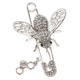 Maxbell Delicate Women Rhinestone Insect Bee Brooch PinS Clothing Decor Silver - Aladdin Shoppers