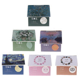 Maxbell Desk Storage Box Organizer Stationery Box & Desktop Calendar Apricot Flower - Aladdin Shoppers