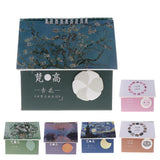 Maxbell Desk Storage Box Organizer Stationery Box & Desktop Calendar Apricot Flower - Aladdin Shoppers