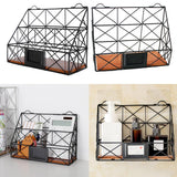Maxbell Desktop Storage Shelves Racks Wall Hanging Book Magazine Holder Double - Aladdin Shoppers