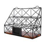 Maxbell Desktop Storage Shelves Racks Wall Hanging Book Magazine Holder Double - Aladdin Shoppers