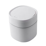 Maxbell Desktop Trashcan Covered Dustbin for Living Room Desk White with SnapLid - Aladdin Shoppers