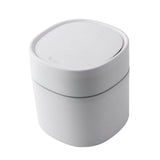 Maxbell Desktop Trashcan Covered Dustbin for Living Room Desk White with SnapLid - Aladdin Shoppers