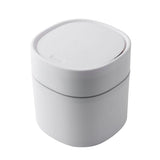 Maxbell Desktop Trashcan Covered Dustbin for Living Room Desk White with SnapLid - Aladdin Shoppers