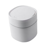 Maxbell Desktop Trashcan Covered Dustbin for Living Room Desk White with SnapLid - Aladdin Shoppers