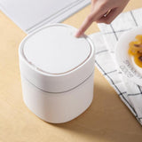 Maxbell Desktop Trashcan Covered Dustbin for Living Room Desk White with SnapLid - Aladdin Shoppers