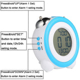 Maxbell Digital Dual Alarm Clock Loud Alarm Clock Twin Bell Kids Small Clock blue - Aladdin Shoppers