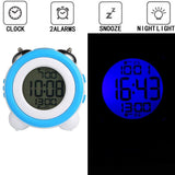Maxbell Digital Dual Alarm Clock Loud Alarm Clock Twin Bell Kids Small Clock blue - Aladdin Shoppers