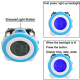 Maxbell Digital Dual Alarm Clock Loud Alarm Clock Twin Bell Kids Small Clock blue - Aladdin Shoppers