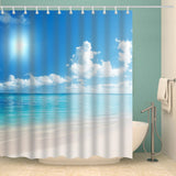 Maxbell Digital Printing Square Bathroom Shower Curtain w/12 Hooks 180cm x 180cm 19 - Aladdin Shoppers