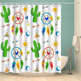 Maxbell Digital Printing Square Bathroom Shower Curtain w/12 Hooks 180cm x 180cm 5 - Aladdin Shoppers