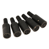 Maxbell DIN Mini Pin Female Plug Audio Jack Connector for Keyboard/Mouse DIY 6 Pin - Aladdin Shoppers