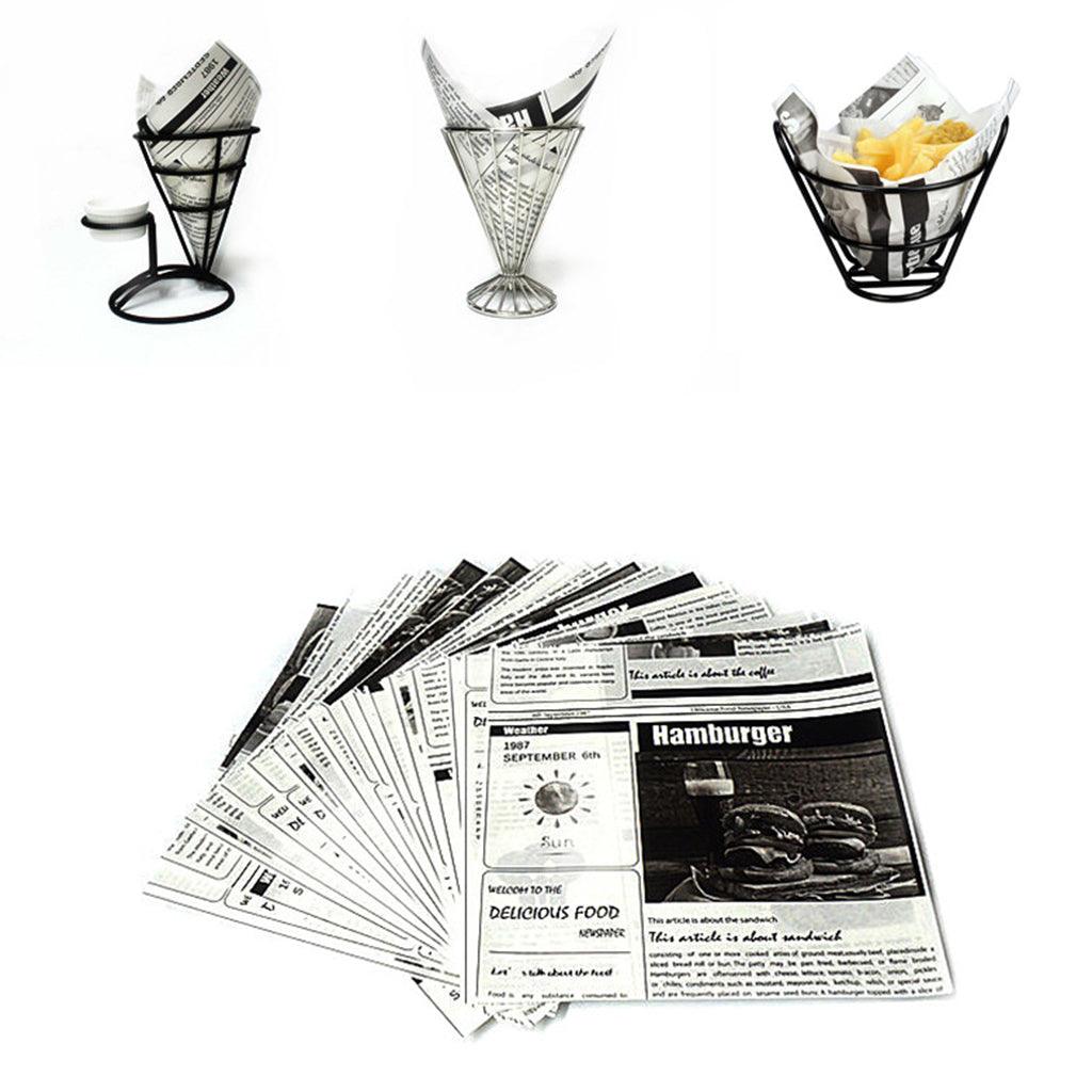 Maxbell Disposable Oil Paper French Fries Cup Fried Popcorn Storage Box English - Aladdin Shoppers