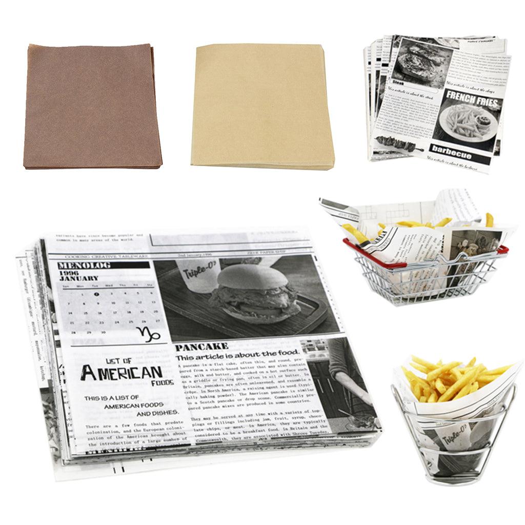 Maxbell Disposable Oil Paper French Fries Cup Fried Popcorn Storage Box English - Aladdin Shoppers
