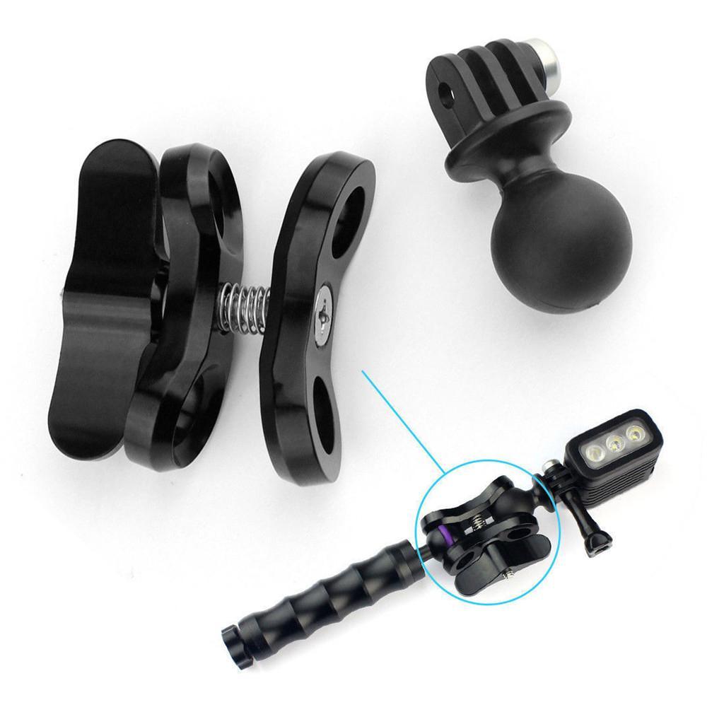 Maxbell Diving Light Butterfly-type Clamp Clip + Ball Adapter For Gopro Hero 5 4 3+ 3 Action Camera - Aladdin Shoppers