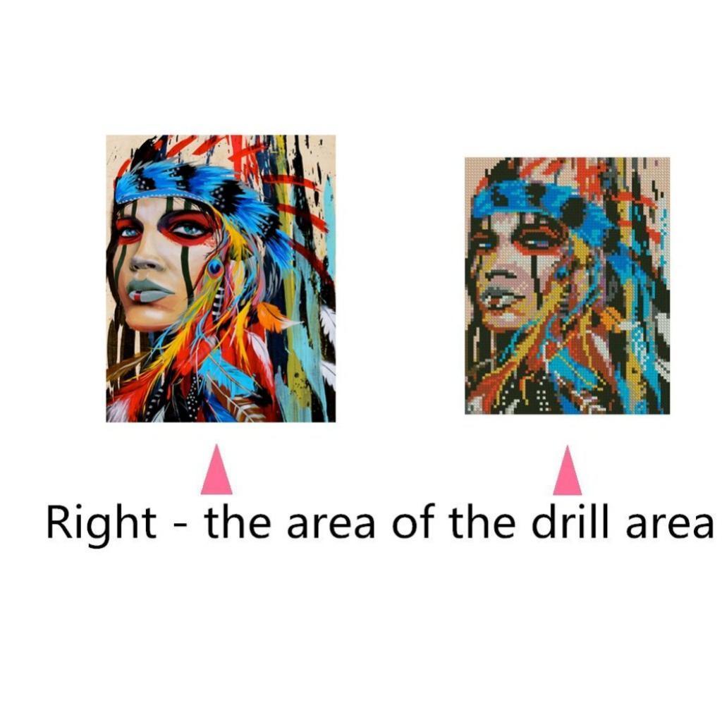 Maxbell DIY 5D Diamond Painting With Stitch Kit Indians Picture For Home Decor - Aladdin Shoppers