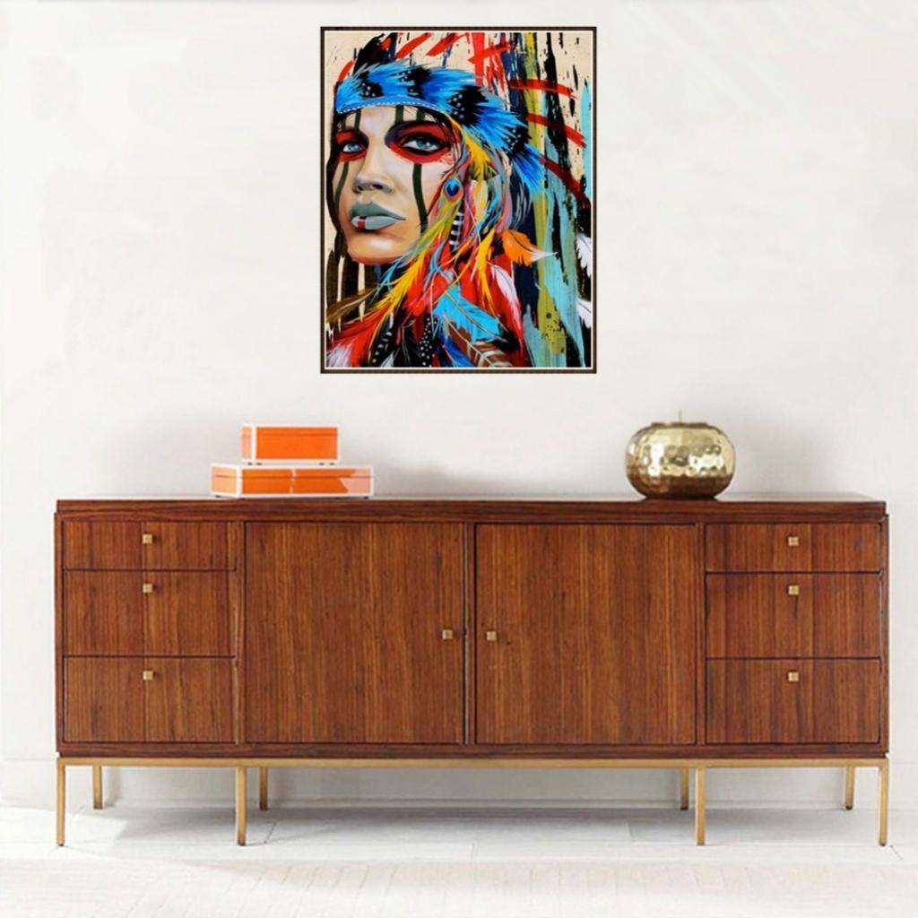 Maxbell DIY 5D Diamond Painting With Stitch Kit Indians Picture For Home Decor - Aladdin Shoppers