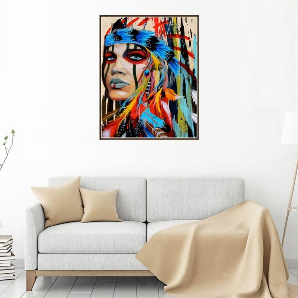 Maxbell DIY 5D Diamond Painting With Stitch Kit Indians Picture For Home Decor - Aladdin Shoppers