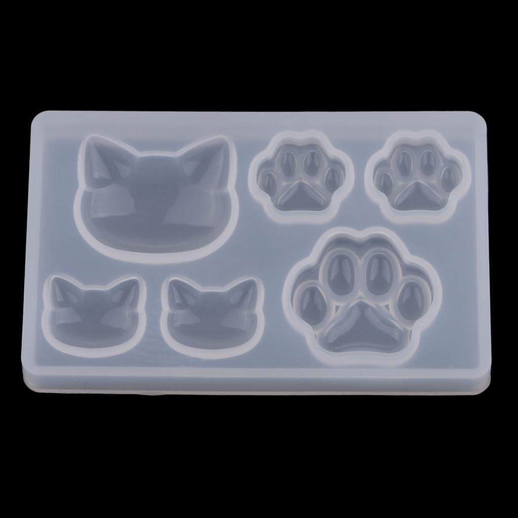 Maxbell DIY Assorted Shapes Cat,Bear Paw,Moon,Star Style Sugar Craft Silicone Moulds Cake Decor Baking Accessory Chocolate Soap Molds 3D - Aladdin Shoppers