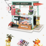 Maxbell DIY Dollhouse Miniature Kit Dessert House with Food Drink Craft Toy Kid Gift - Aladdin Shoppers