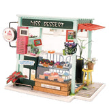 Maxbell DIY Dollhouse Miniature Kit Dessert House with Food Drink Craft Toy Kid Gift - Aladdin Shoppers
