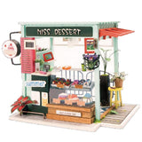 Maxbell DIY Dollhouse Miniature Kit Dessert House with Food Drink Craft Toy Kid Gift - Aladdin Shoppers