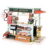 Maxbell DIY Dollhouse Miniature Kit Dessert House with Food Drink Craft Toy Kid Gift - Aladdin Shoppers