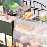 Maxbell DIY Dollhouse Miniature Kit Dessert House with Food Drink Craft Toy Kid Gift - Aladdin Shoppers