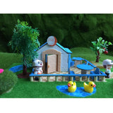 Maxbell DIY Dolls House Garden Handcrafts Miniature Project Kids Hand-on Toy Blue - Aladdin Shoppers