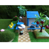 Maxbell DIY Dolls House Garden Handcrafts Miniature Project Kids Hand-on Toy Blue - Aladdin Shoppers