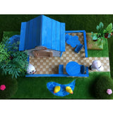 Maxbell DIY Dolls House Garden Handcrafts Miniature Project Kids Hand-on Toy Blue - Aladdin Shoppers