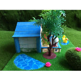 Maxbell DIY Dolls House Garden Handcrafts Miniature Project Kids Hand-on Toy Blue - Aladdin Shoppers