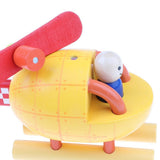 Maxbell DIY Wooden Aircraft Toy Assembled Magnetic Yellow Helicopter Model for Kids Toddlers Educational Toy Gift - Aladdin Shoppers